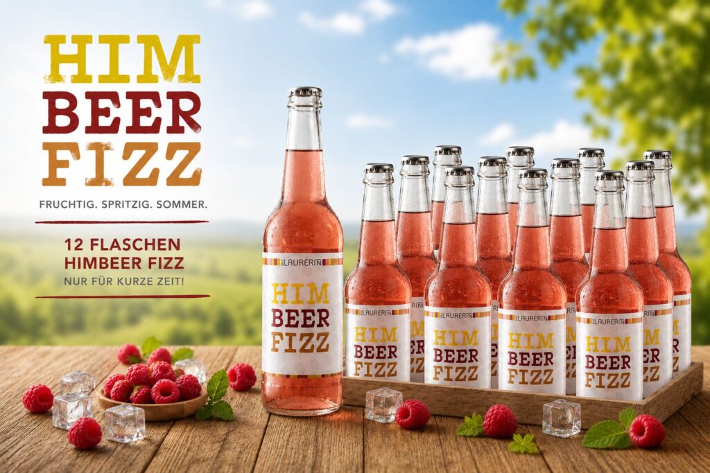 Himbeer Fizz 12er Box Die Laurerin Himbeer Spritzer 0,33l Flaschen